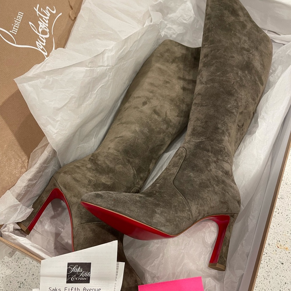 🚫 SOLD 🚫 BNIB Christian Louboutin Eleanor Botta 85 Veau Velours Tall Boots
